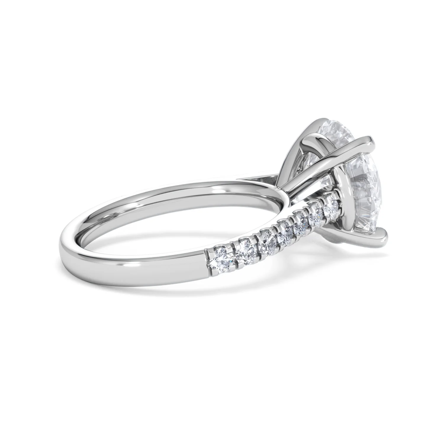 Natalia 5.65ct Lab Diamond Round Cut Engagement Ring in Platinum G/VS1 - Image 34