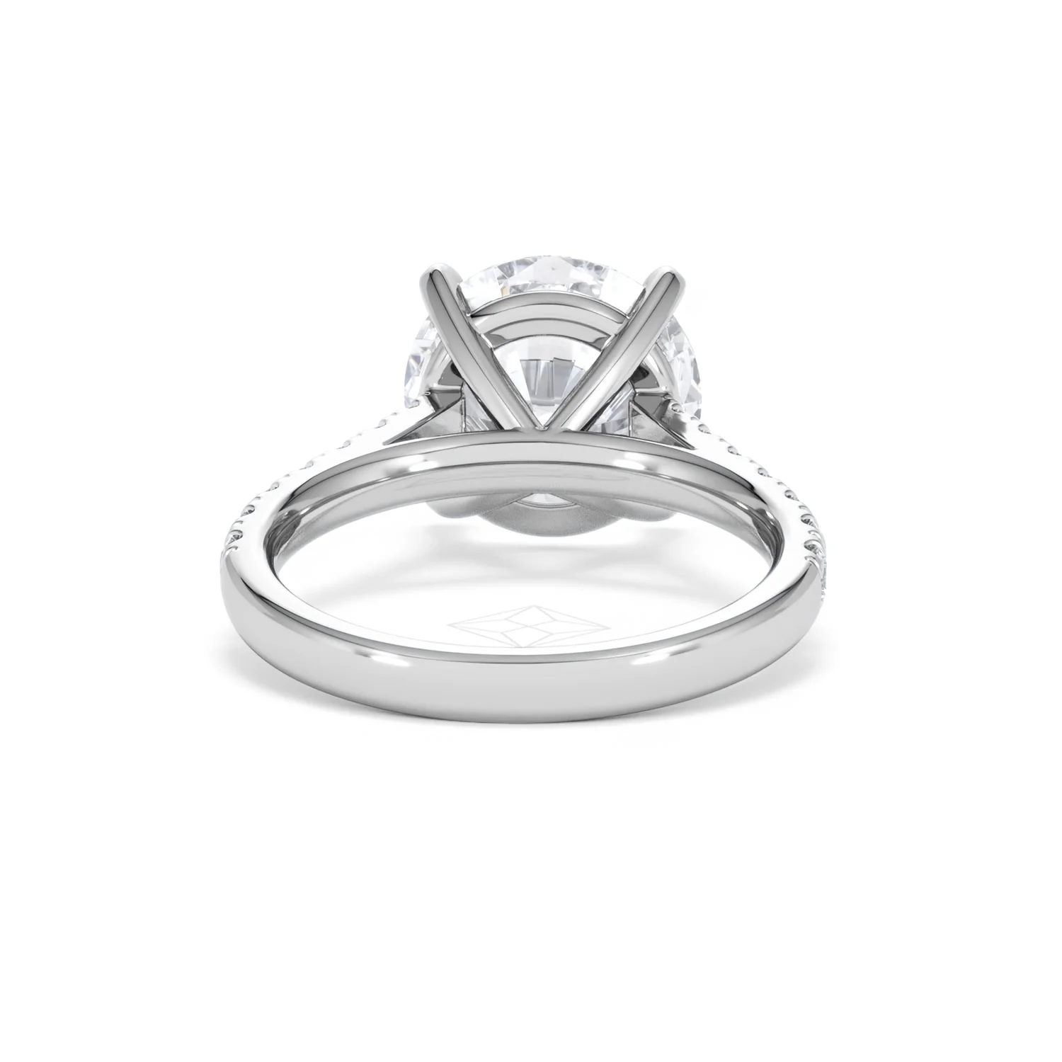 Natalia 5.65ct Lab Diamond Round Cut Engagement Ring in Platinum G/VS1 - Image 48