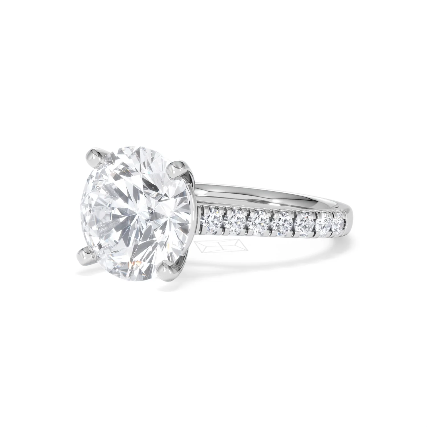 Natalia 5.65ct Lab Diamond Round Cut Engagement Ring in Platinum G/VS1 - Image 81