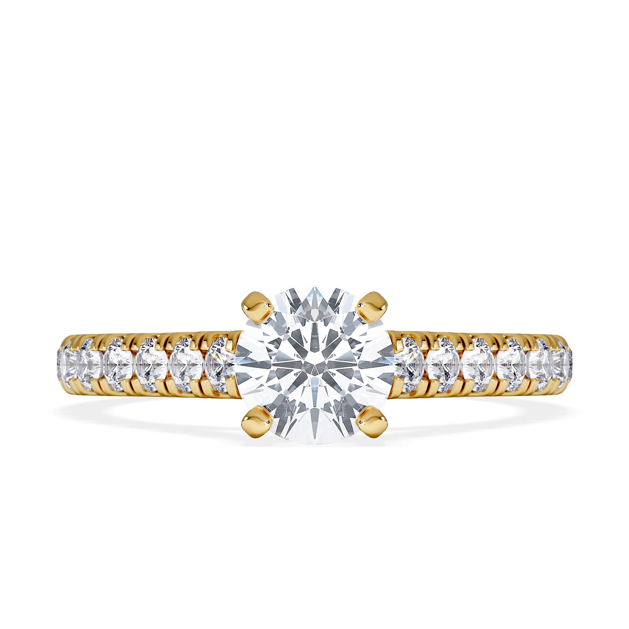 Natalia GIA Diamond Engagement Side Stone Ring 18K Gold 1.15CT G/VS2 - Image 6
