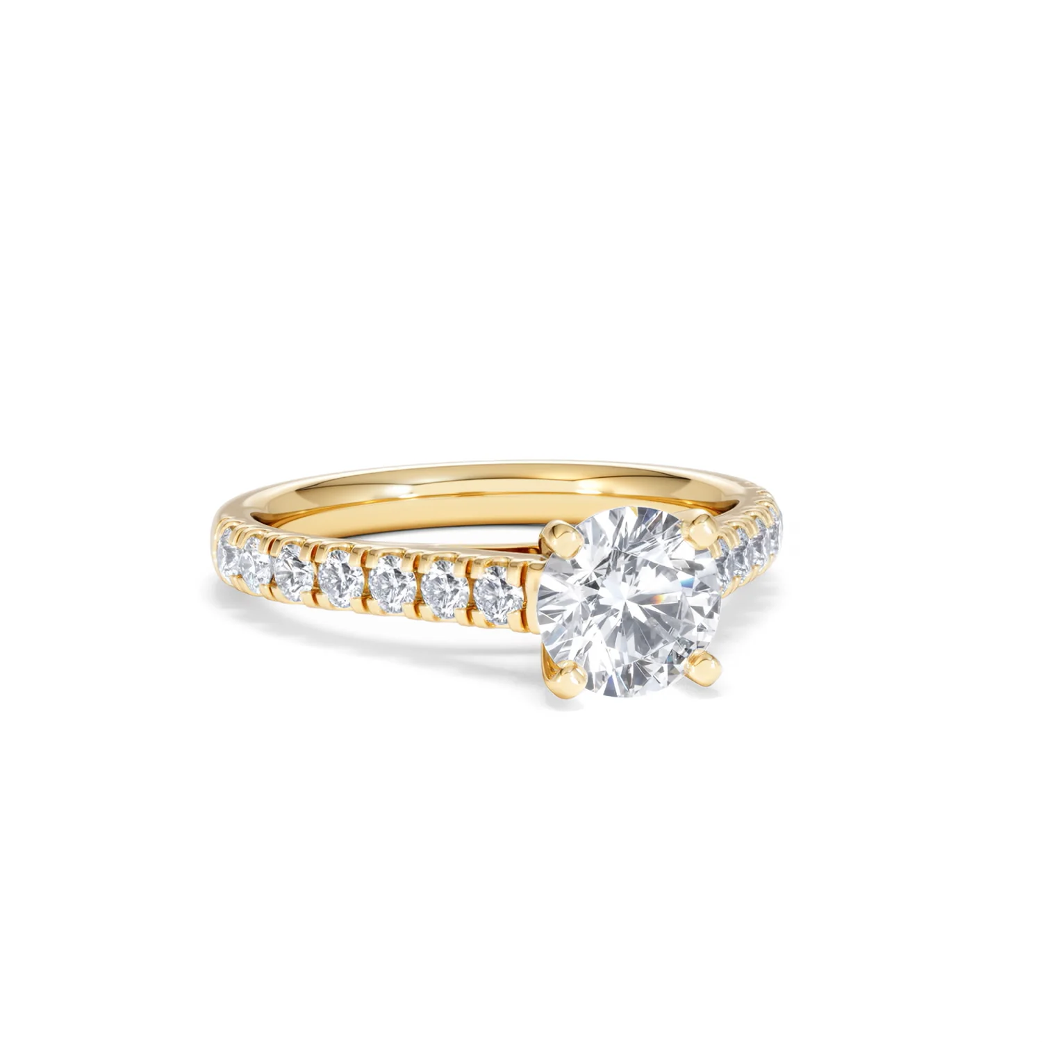 Natalia GIA Diamond Engagement Side Stone Ring 18K Gold 1.40CT G/SI2 - Image 12