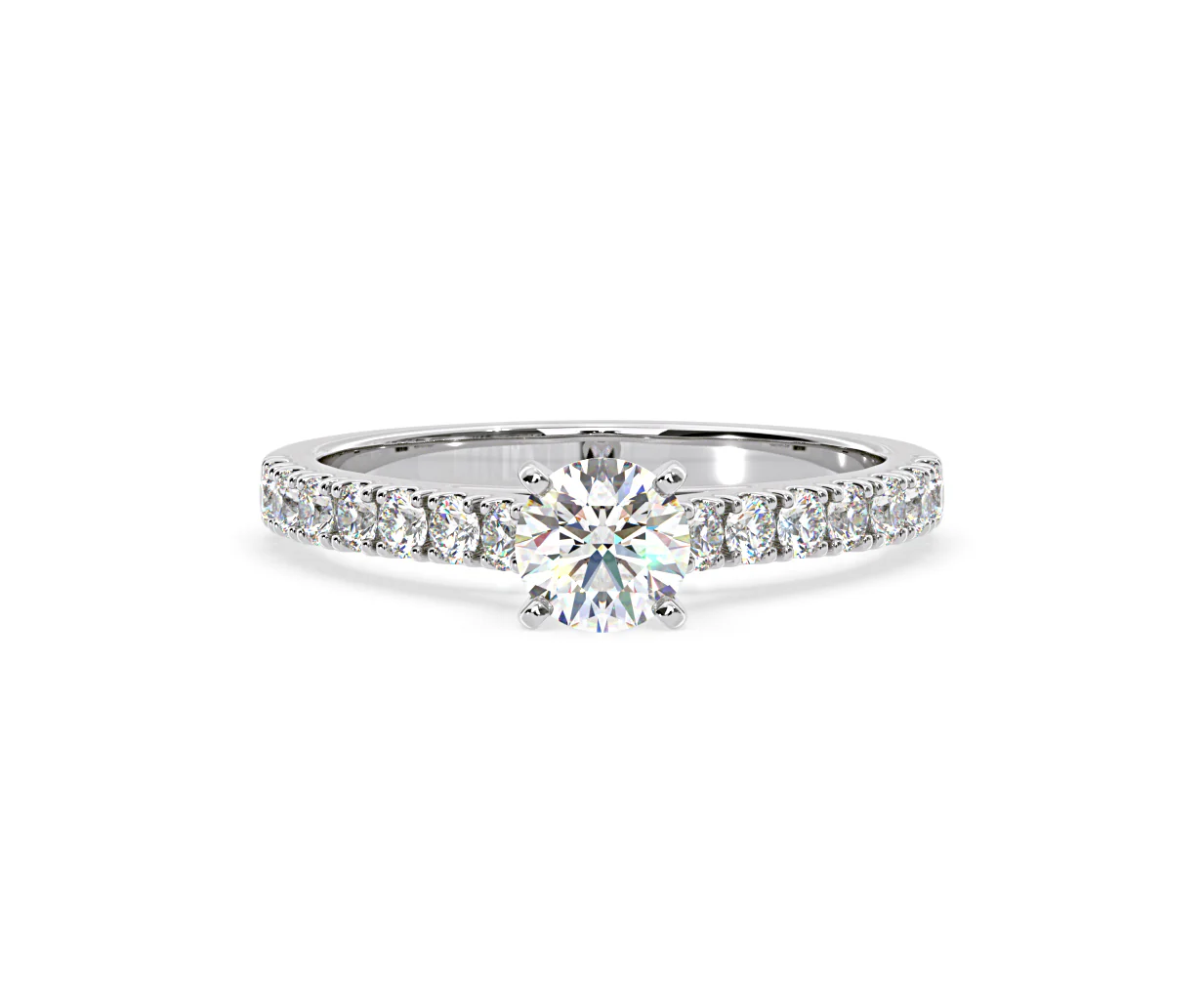 Natalia GIA Diamond Engagement Side Stone Ring 18KW Gold 1.15CT G/SI2 - Image 167
