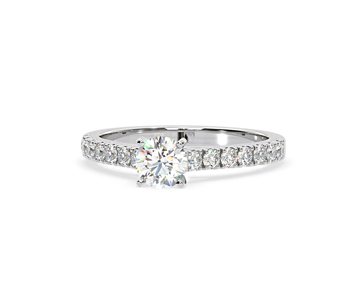 Natalia GIA Diamond Engagement Side Stone Ring Platinum 1.15CT G/VS2 - Image 90