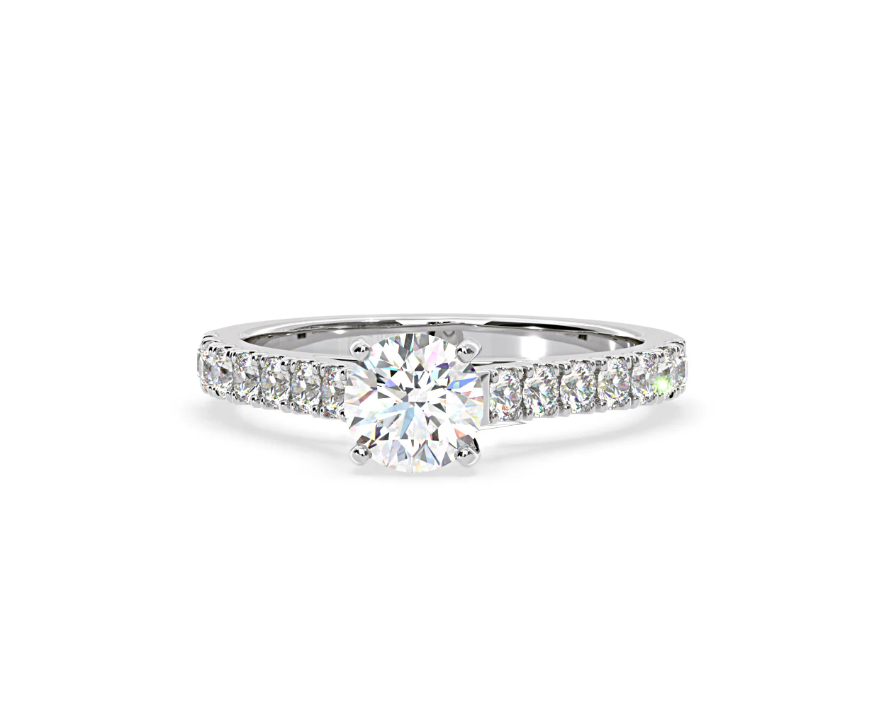 Natalia GIA Diamond Engagement Side Stone Ring Platinum 1.40CT G/VS1 - Image 89