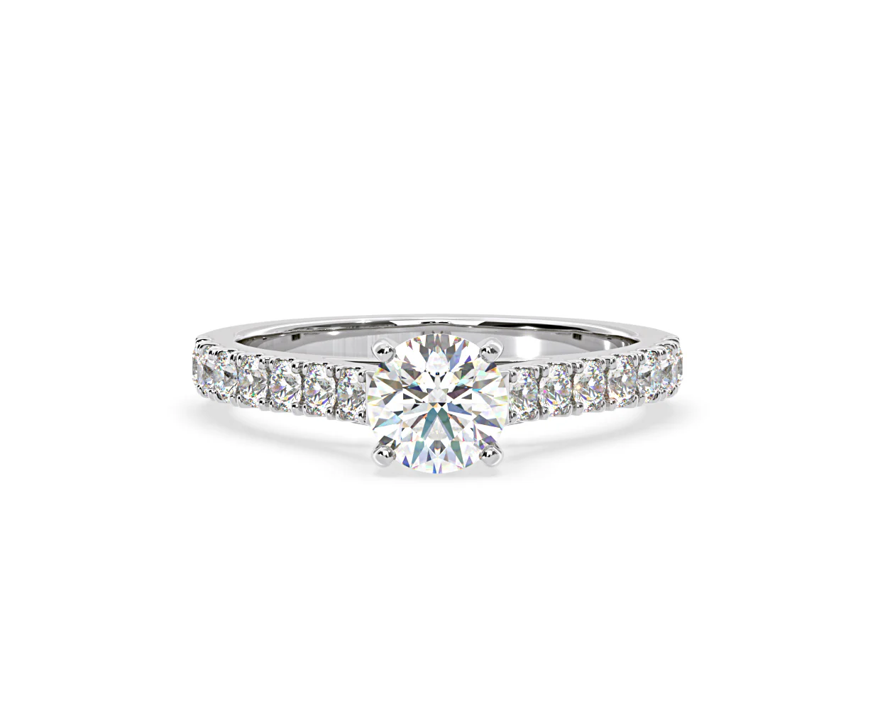 Natalia GIA Diamond Engagement Side Stone Ring Platinum 1.50CT G/SI1 - Image 7