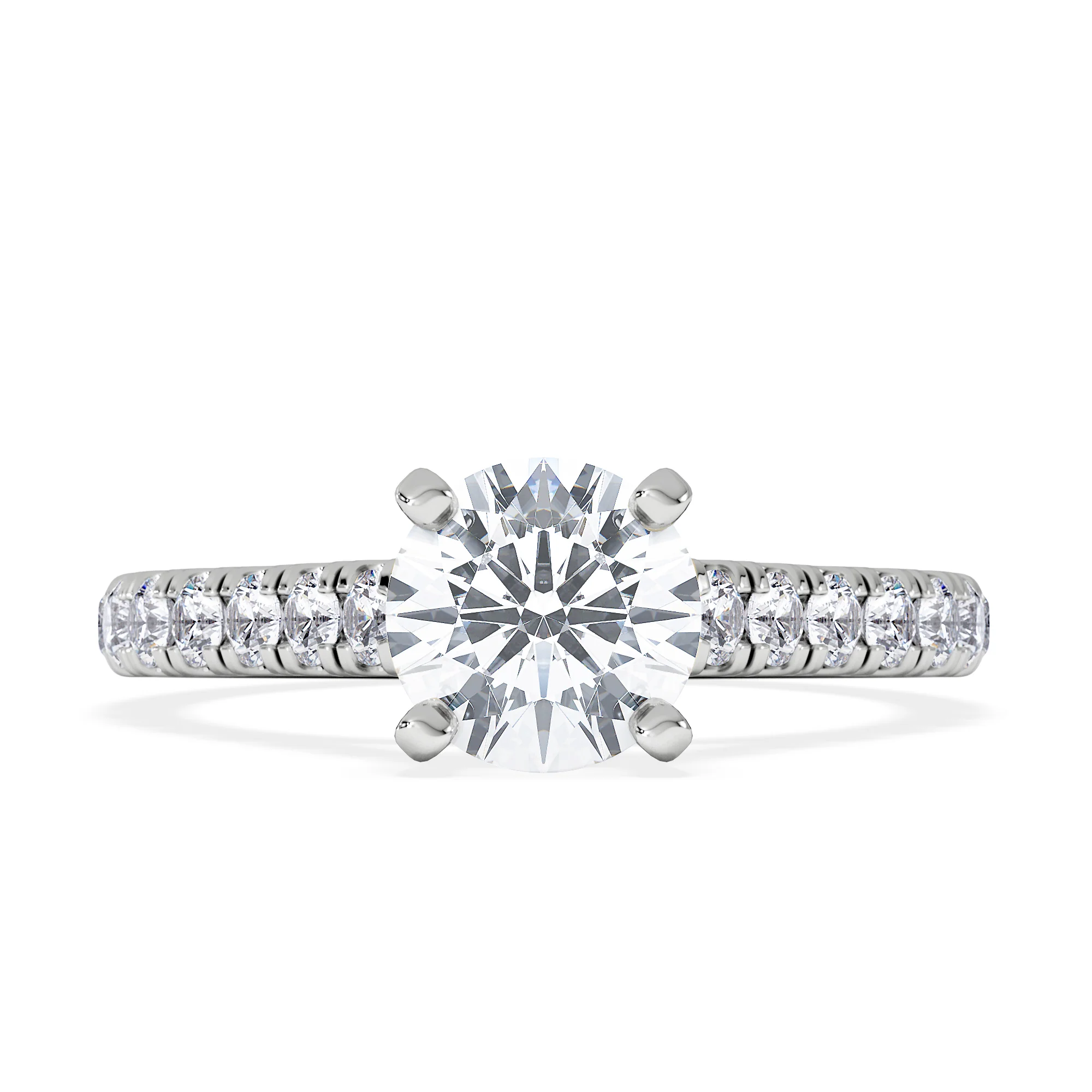 Natalia GIA Diamond Engagement Side Stone Ring Platinum 1.50CT G/VS2 - Image 6