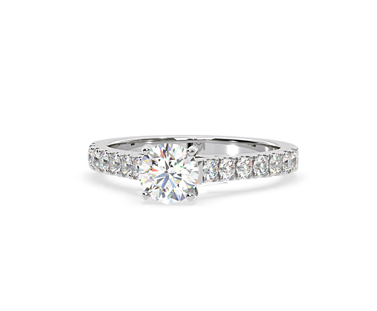 Natalia GIA Diamond Engagement Side Stone Ring Platinum 1.50CT G/VS2 - Image 90