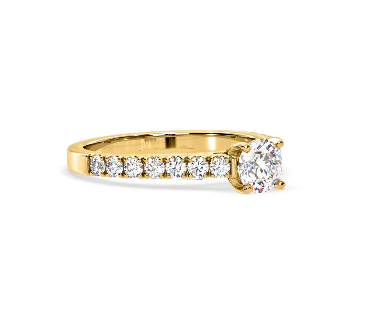 Natalia Lab Diamond Engagement Side Stone Ring 18K Gold 0.91CT F/VS1 - Image 159
