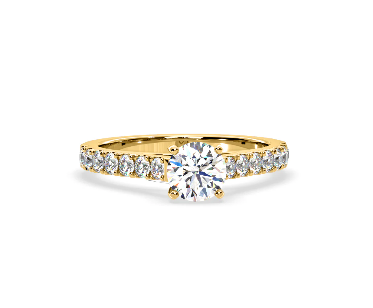 Natalia Lab Diamond Engagement Side Stone Ring 18K Gold 1.50CT F/VS1 - Image 166