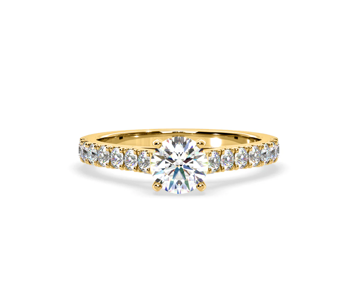 Natalia Lab Diamond Engagement Side Stone Ring 18K Gold 1.50CT F/VS1 - Image 167