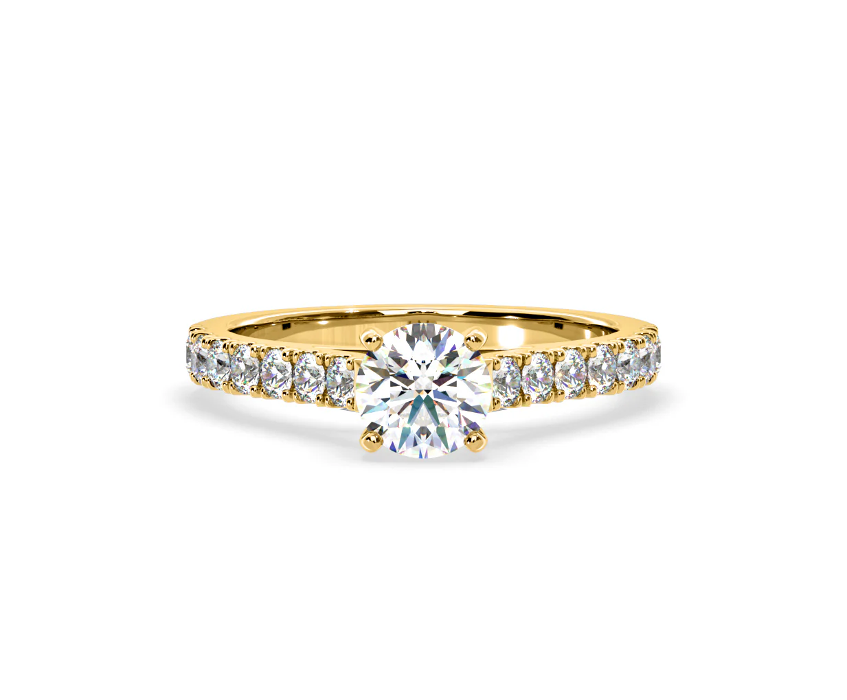Natalia Lab Diamond Engagement Side Stone Ring 18K Gold 1.50CT F/VS1 - Image 88