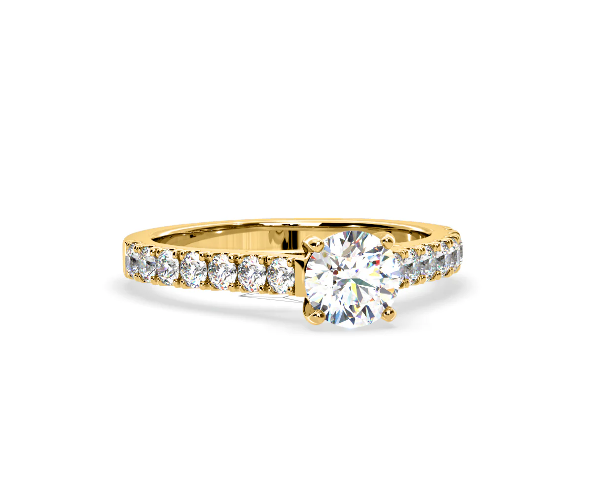 Natalia Lab Diamond Engagement Side Stone Ring 18K Gold 2.00CT F/VS1 - Image 164