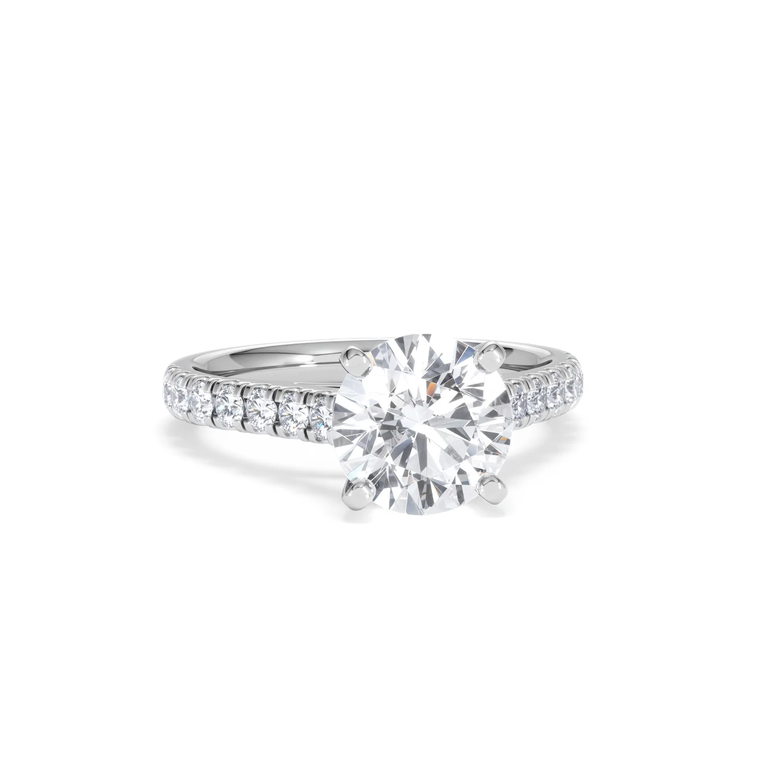 Natalia Lab Diamond Engagement Side Stone Ring 18KW Gold 2.50CT F/VS1 - Image 11