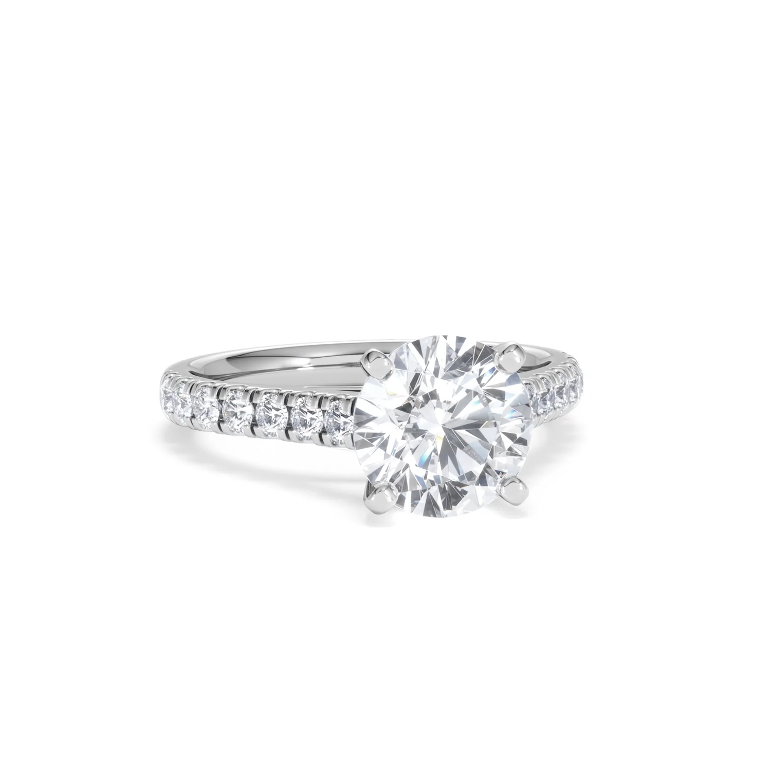 Natalia Lab Diamond Engagement Side Stone Ring 18KW Gold 2.50CT F/VS1 - Image 12