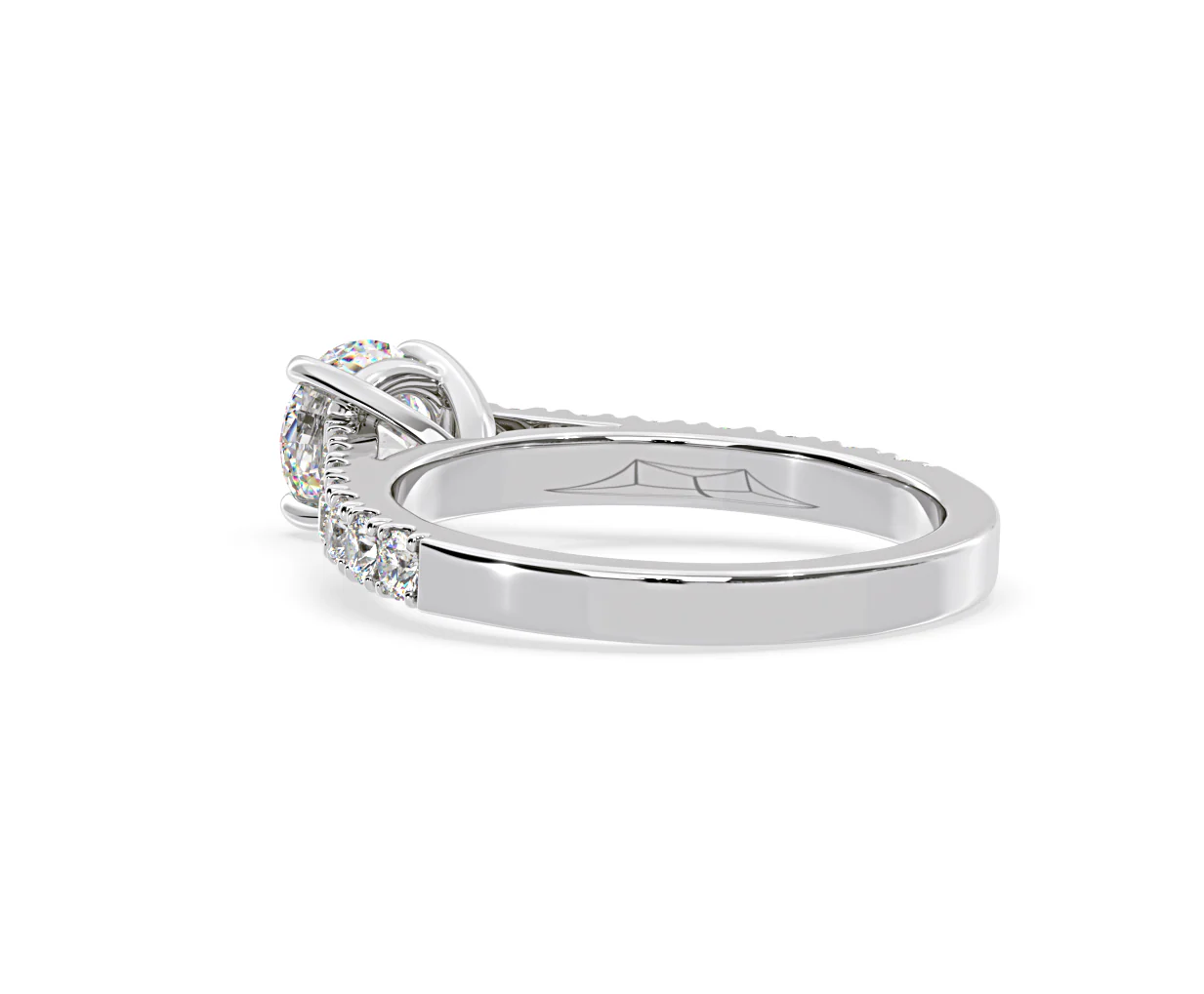 Natalia Lab Diamond Engagement Side Stone Ring 18KW Gold 2.50CT F/VS1 - Image 120