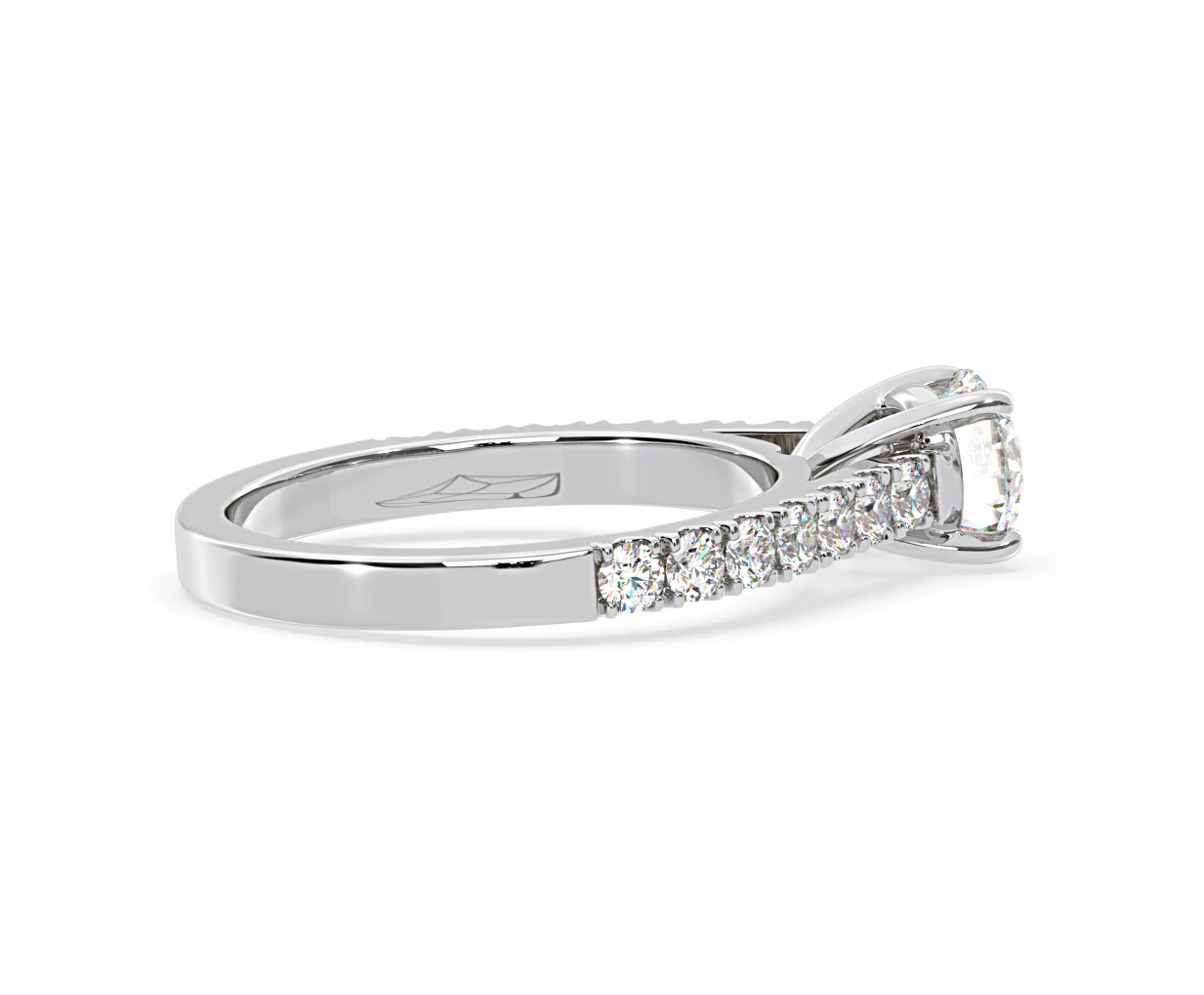 Natalia Lab Diamond Engagement Side Stone Ring 18KW Gold 2.50CT F/VS1 - Image 144