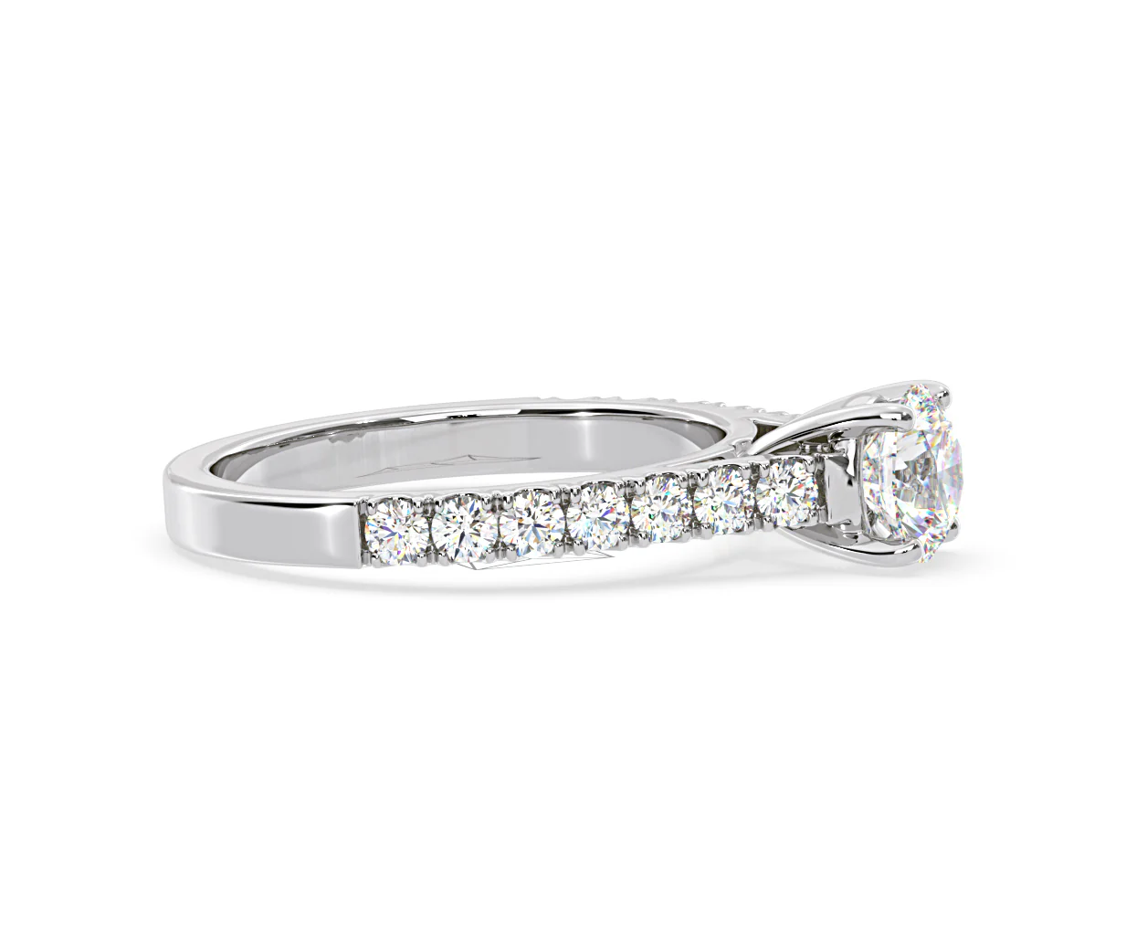 Natalia Lab Diamond Engagement Side Stone Ring 18KW Gold 2.50CT F/VS1 - Image 152