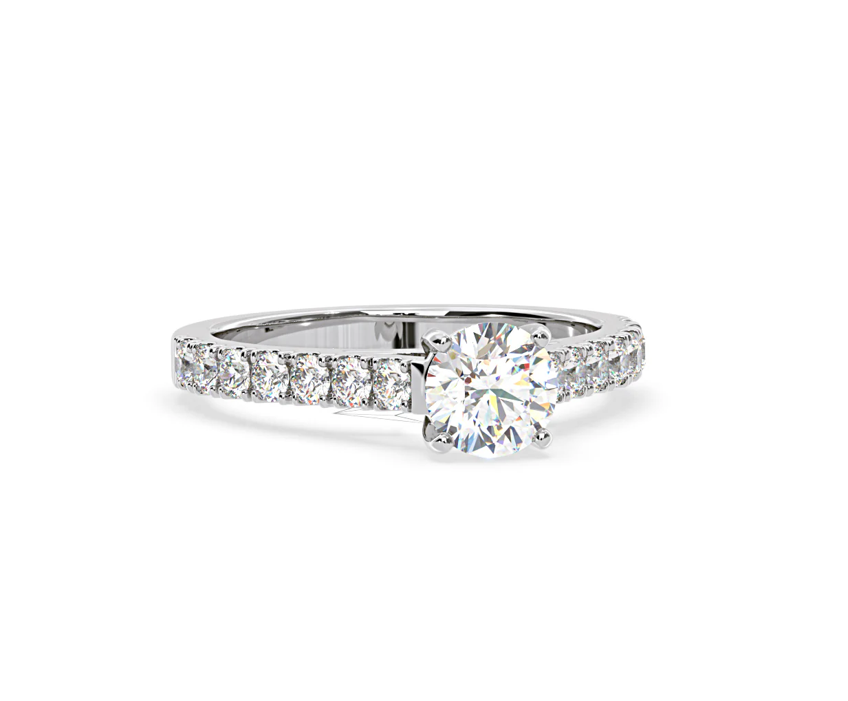 Natalia Lab Diamond Engagement Side Stone Ring 18KW Gold 2.50CT F/VS1 - Image 165