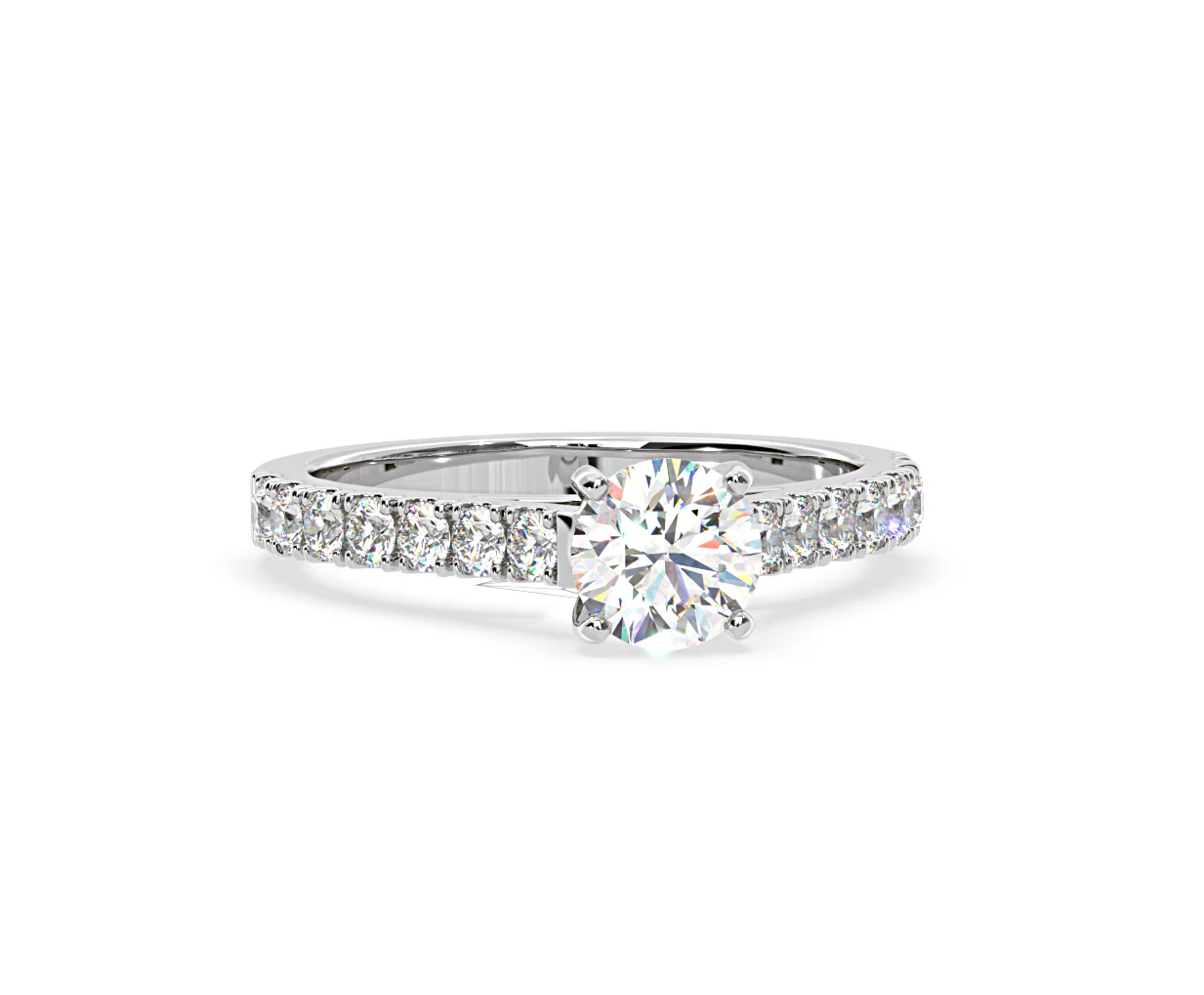 Natalia Lab Diamond Engagement Side Stone Ring 18KW Gold 2.50CT F/VS1 - Image 166
