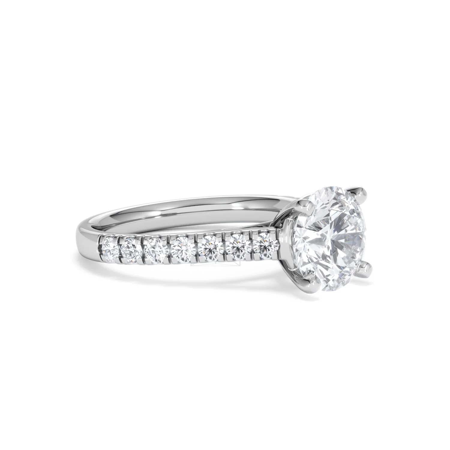 Natalia Lab Diamond Engagement Side Stone Ring 18KW Gold 2.50CT F/VS1 - Image 19