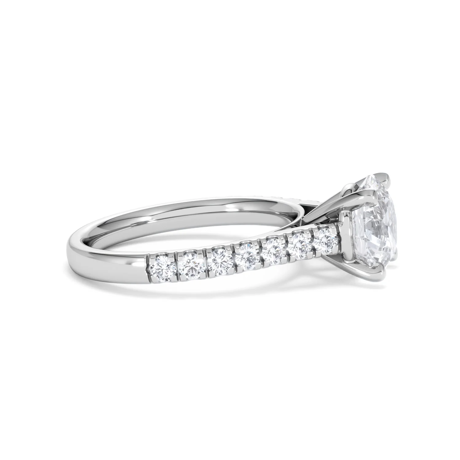 Natalia Lab Diamond Engagement Side Stone Ring 18KW Gold 2.50CT F/VS1 - Image 26