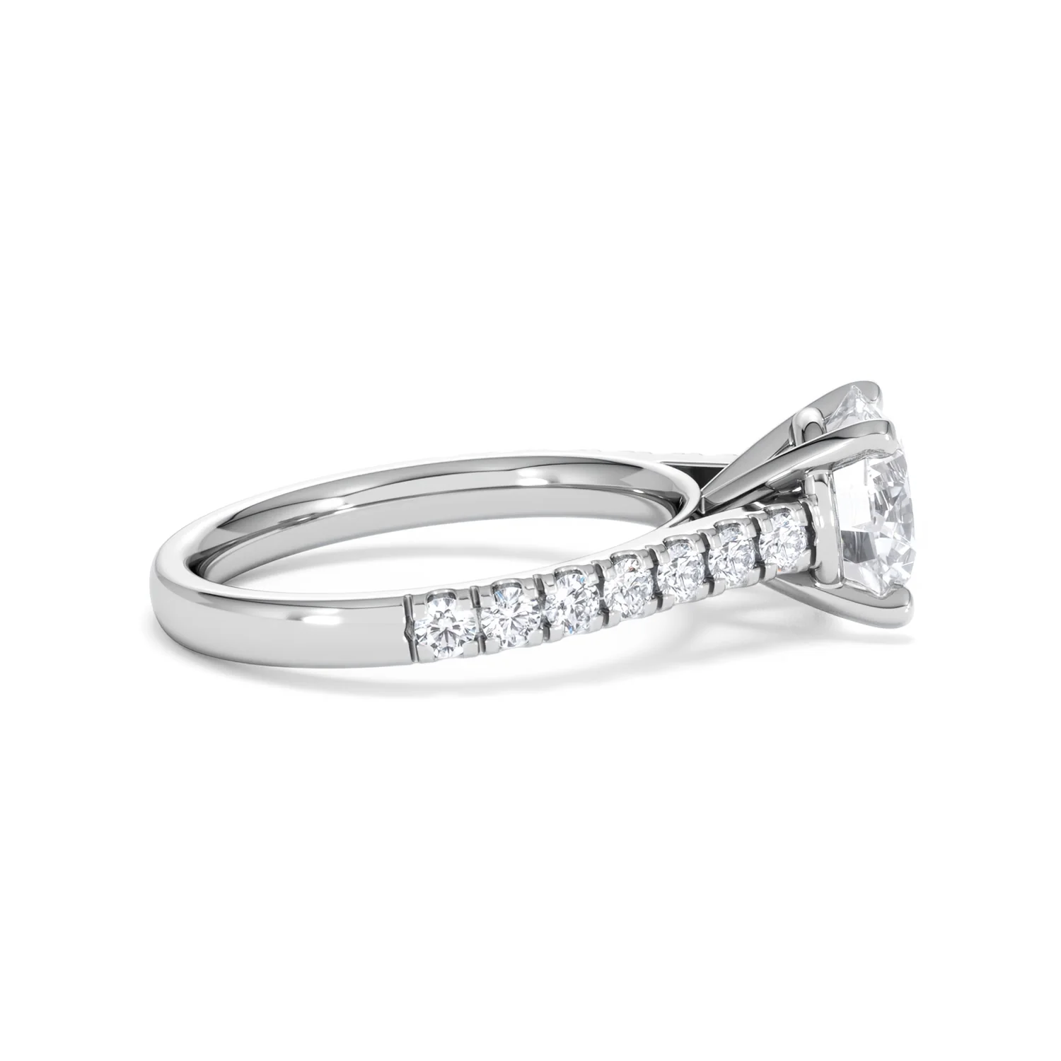 Natalia Lab Diamond Engagement Side Stone Ring 18KW Gold 2.50CT F/VS1 - Image 29