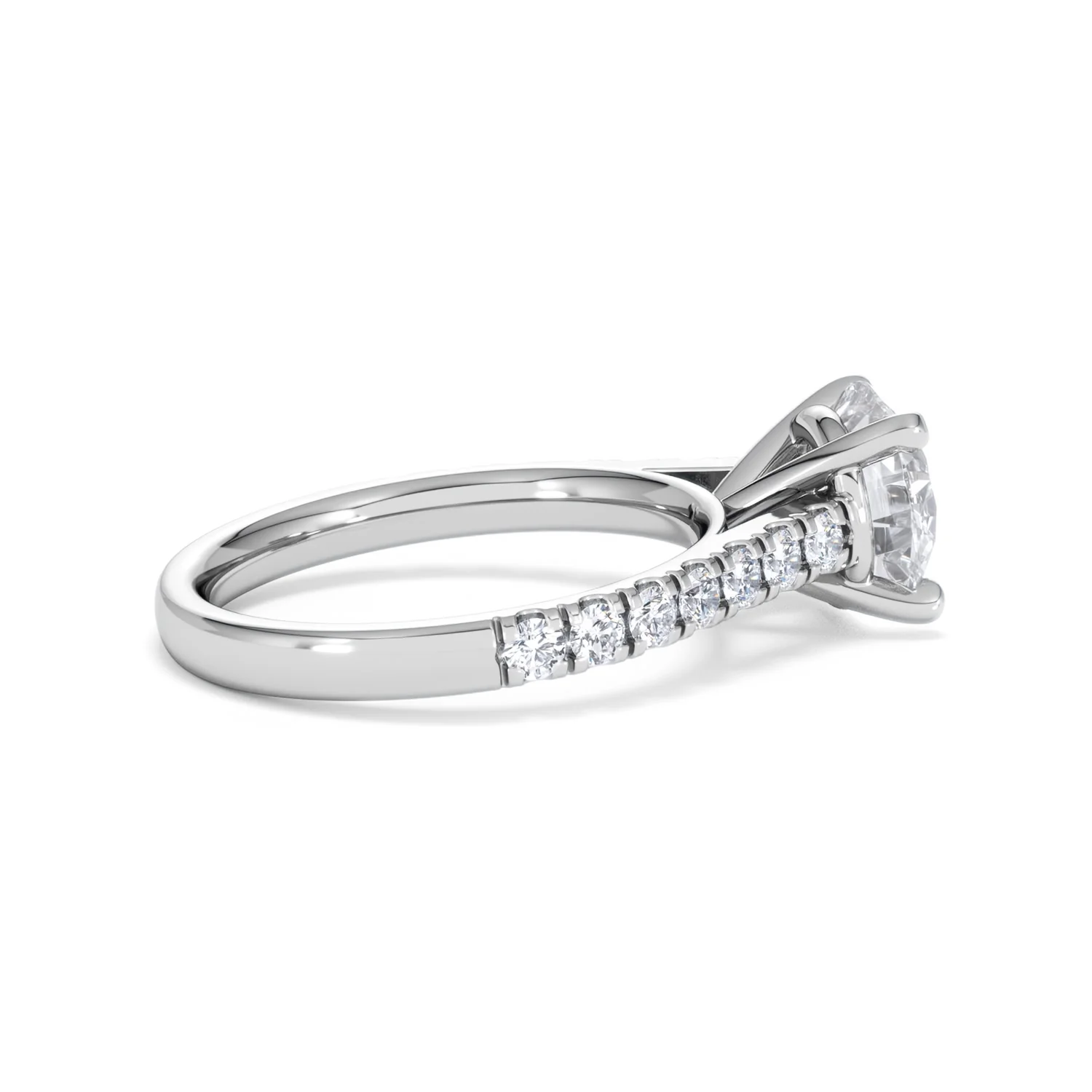 Natalia Lab Diamond Engagement Side Stone Ring 18KW Gold 2.50CT F/VS1 - Image 32