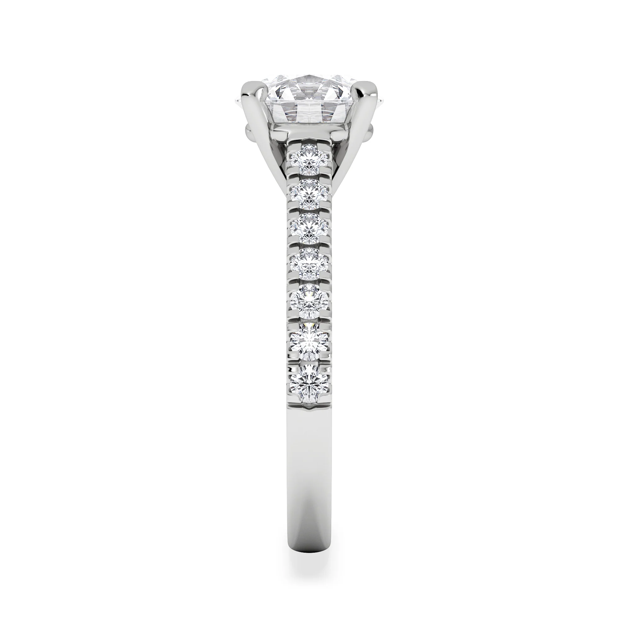 Natalia Lab Diamond Engagement Side Stone Ring 18KW Gold 2.50CT F/VS1 - Image 4