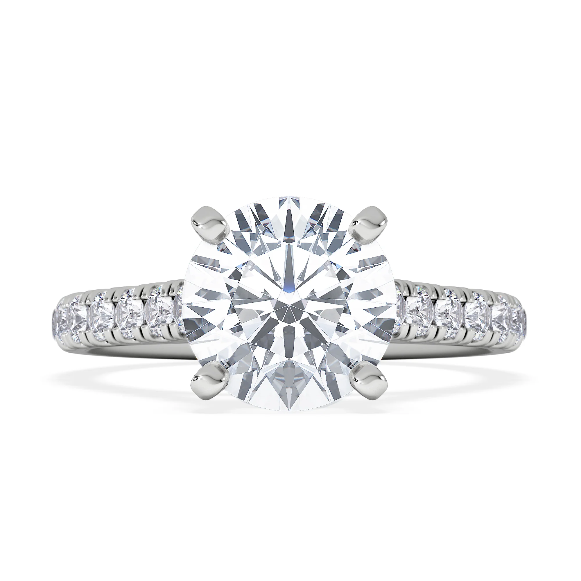 Natalia Lab Diamond Engagement Side Stone Ring 18KW Gold 2.50CT F/VS1 - Image 6