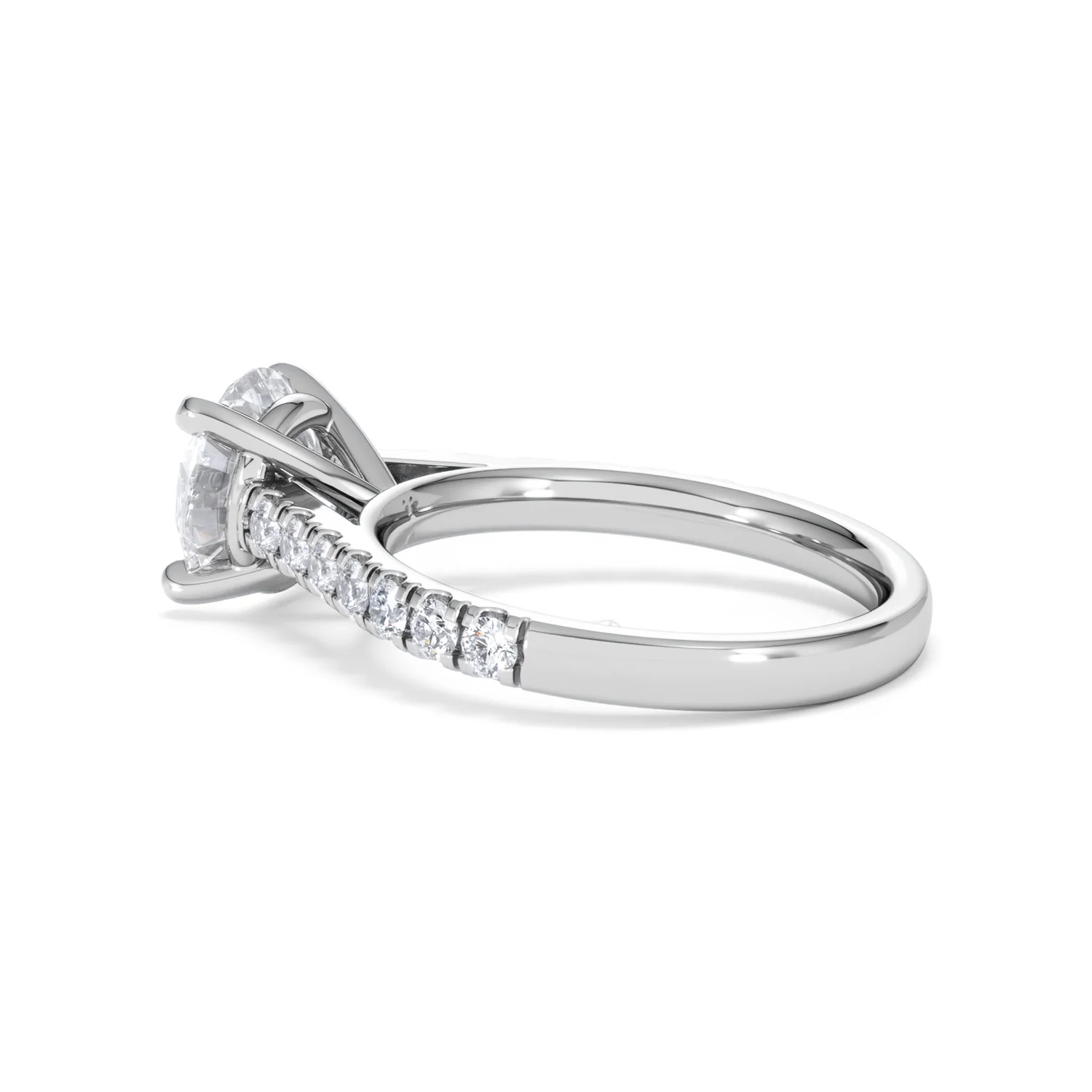 Natalia Lab Diamond Engagement Side Stone Ring 18KW Gold 2.50CT F/VS1 - Image 63