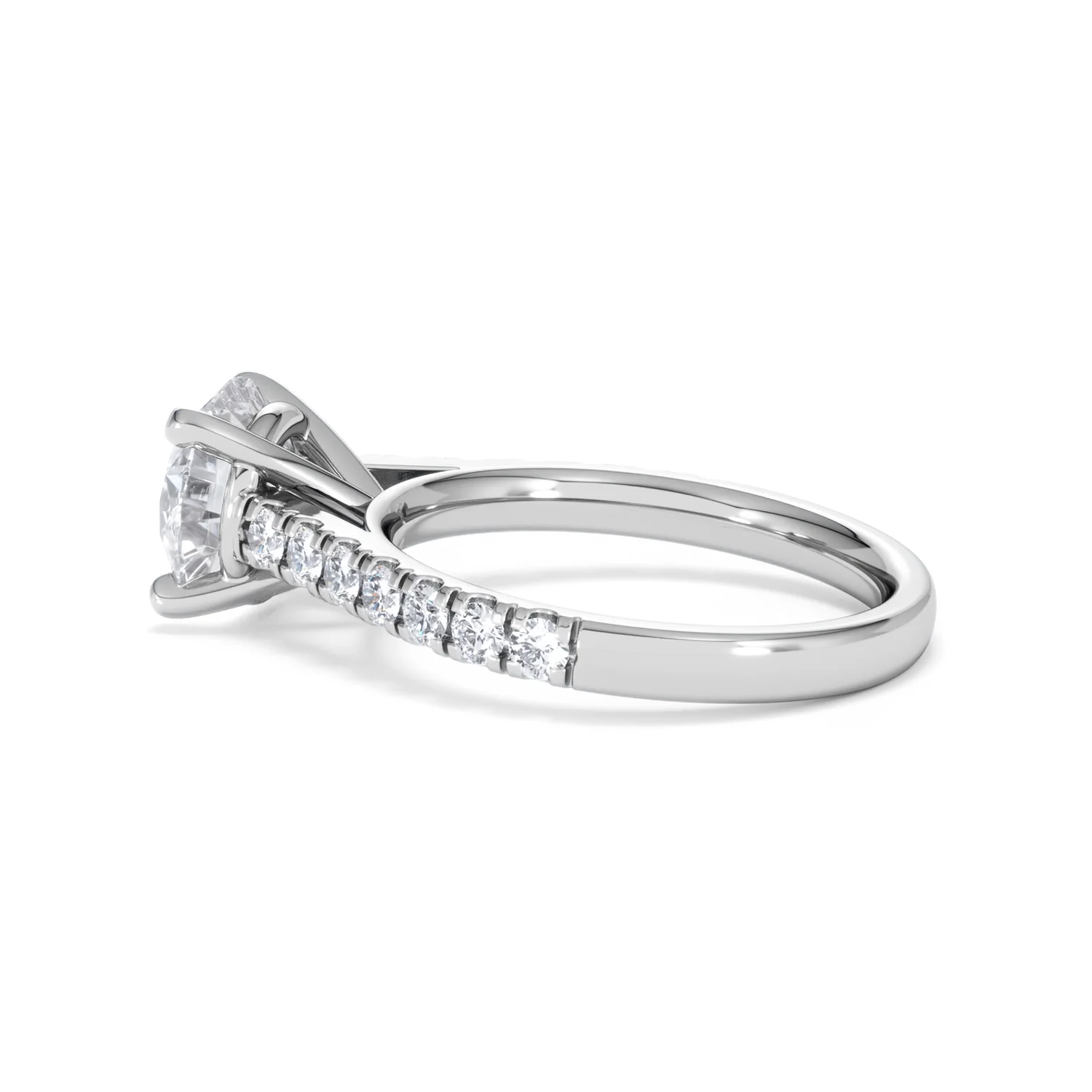 Natalia Lab Diamond Engagement Side Stone Ring 18KW Gold 2.50CT F/VS1 - Image 65