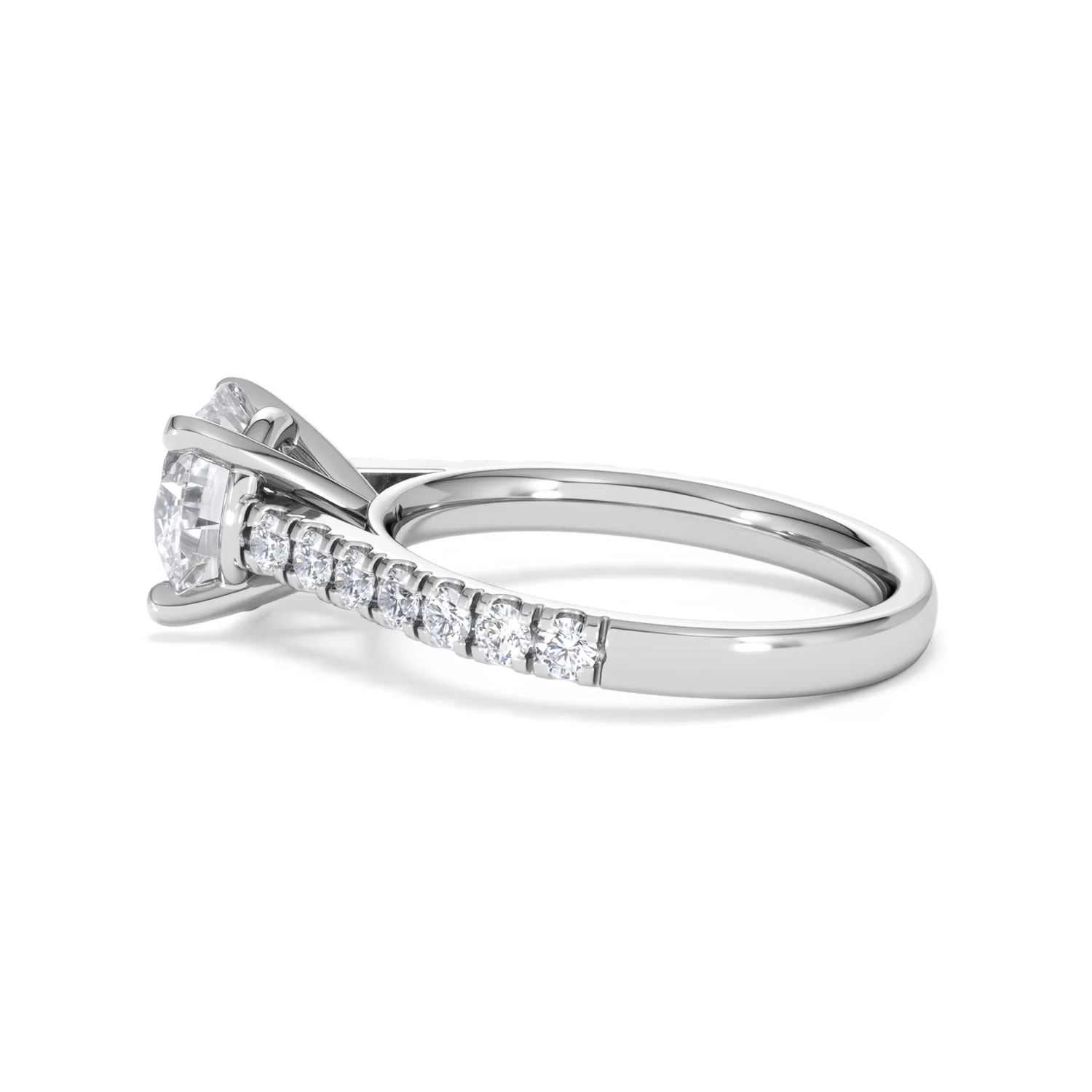 Natalia Lab Diamond Engagement Side Stone Ring 18KW Gold 2.50CT F/VS1 - Image 66