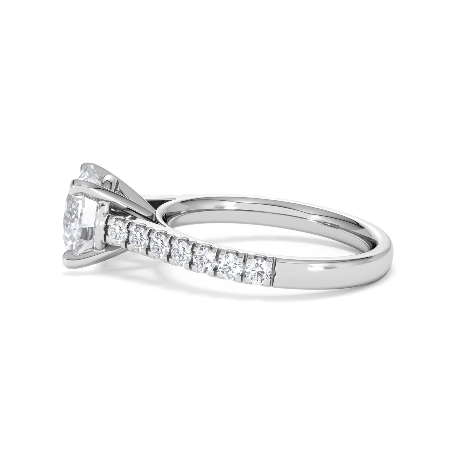 Natalia Lab Diamond Engagement Side Stone Ring 18KW Gold 2.50CT F/VS1 - Image 68