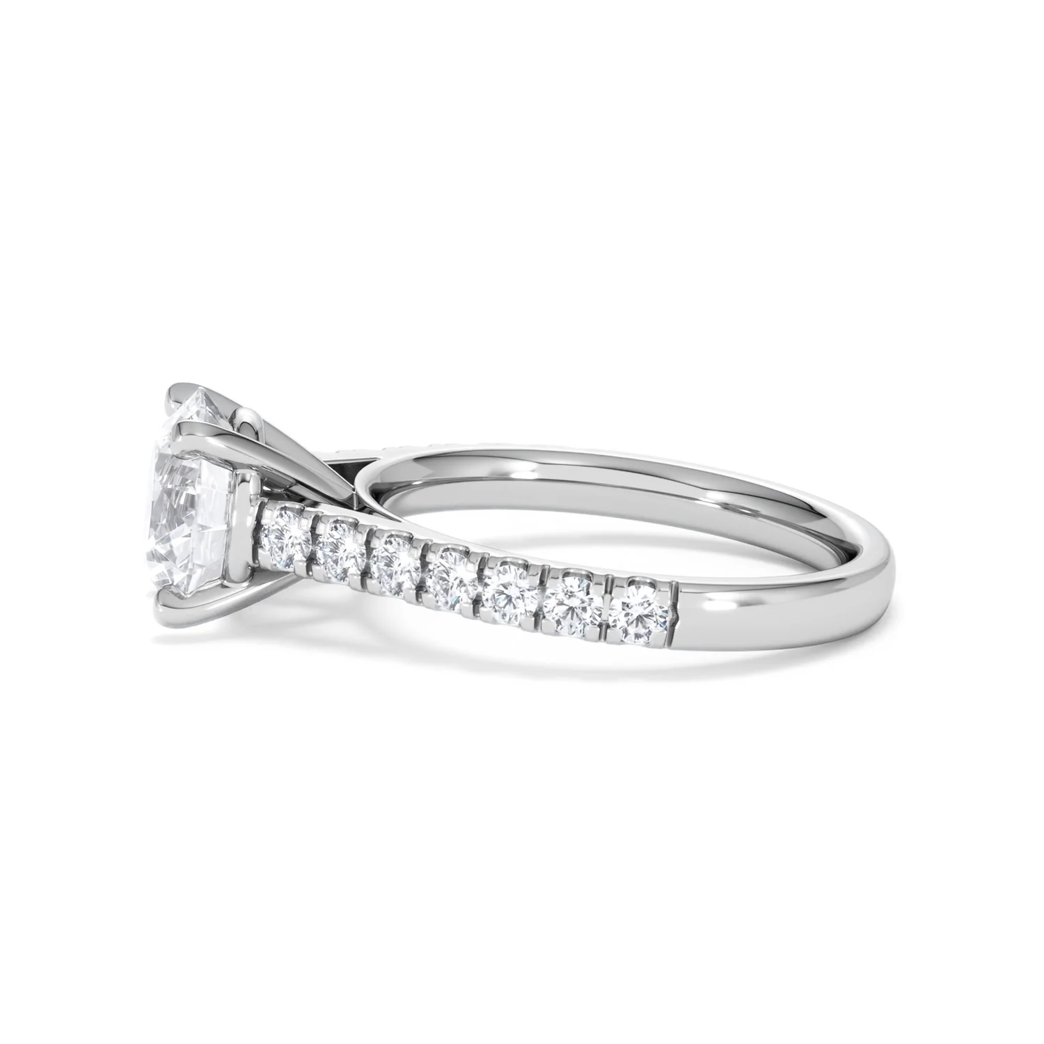 Natalia Lab Diamond Engagement Side Stone Ring 18KW Gold 2.50CT F/VS1 - Image 70