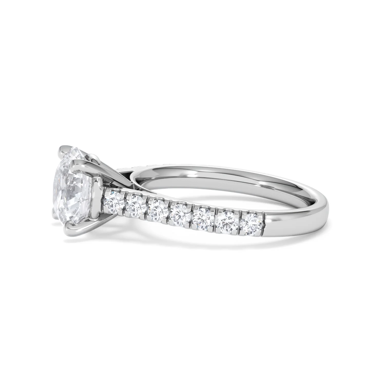 Natalia Lab Diamond Engagement Side Stone Ring 18KW Gold 2.50CT F/VS1 - Image 72