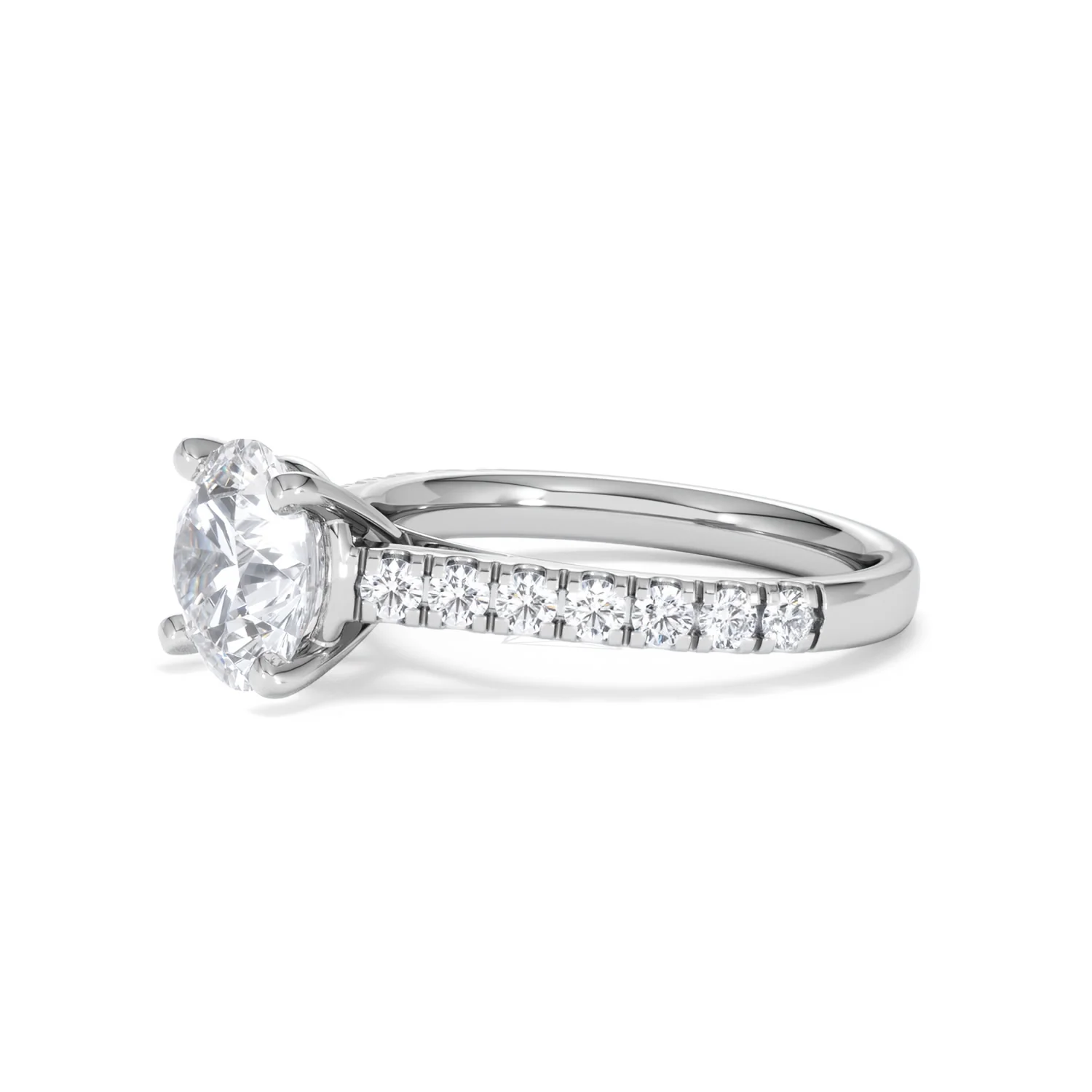 Natalia Lab Diamond Engagement Side Stone Ring 18KW Gold 2.50CT F/VS1 - Image 76