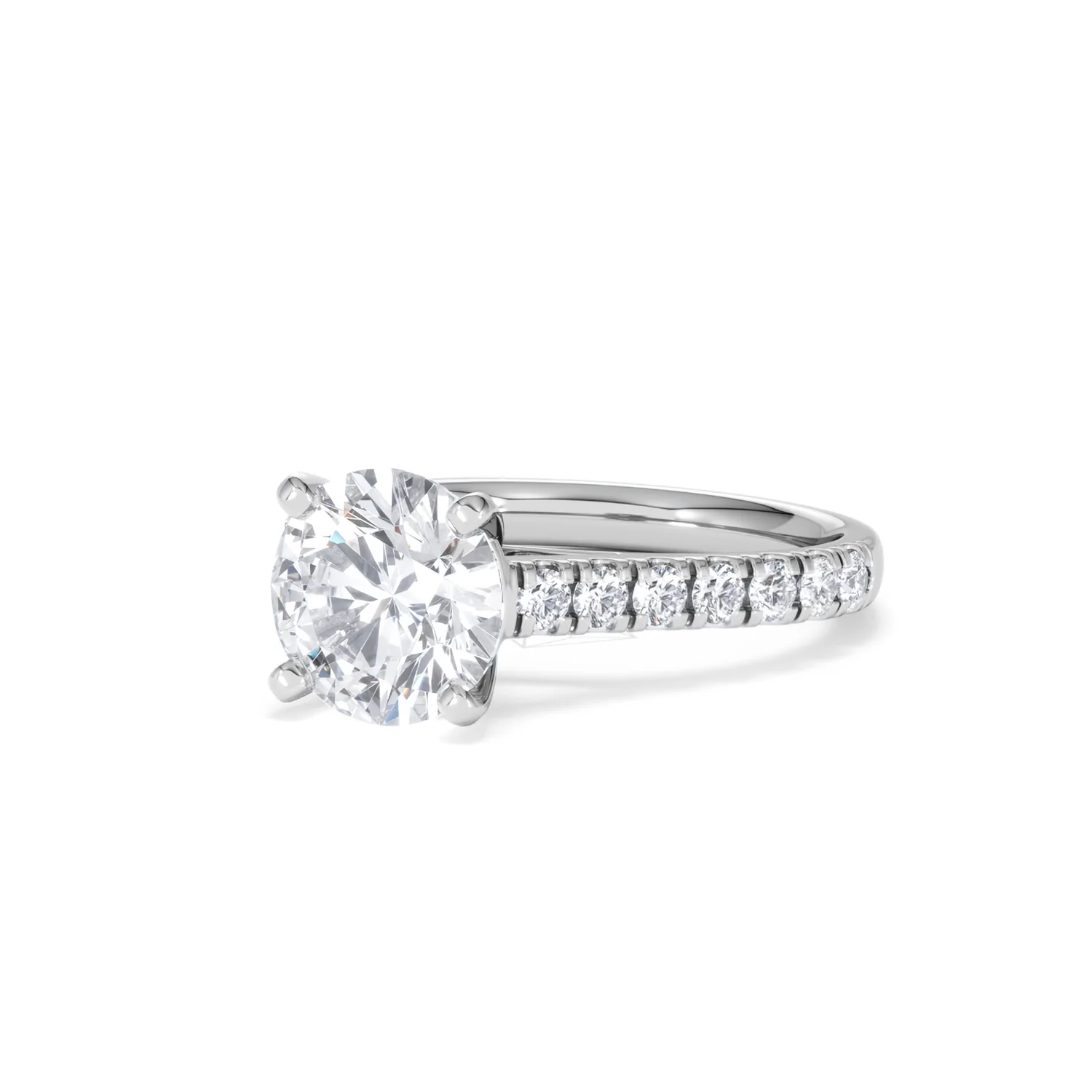 Natalia Lab Diamond Engagement Side Stone Ring 18KW Gold 2.50CT F/VS1 - Image 83