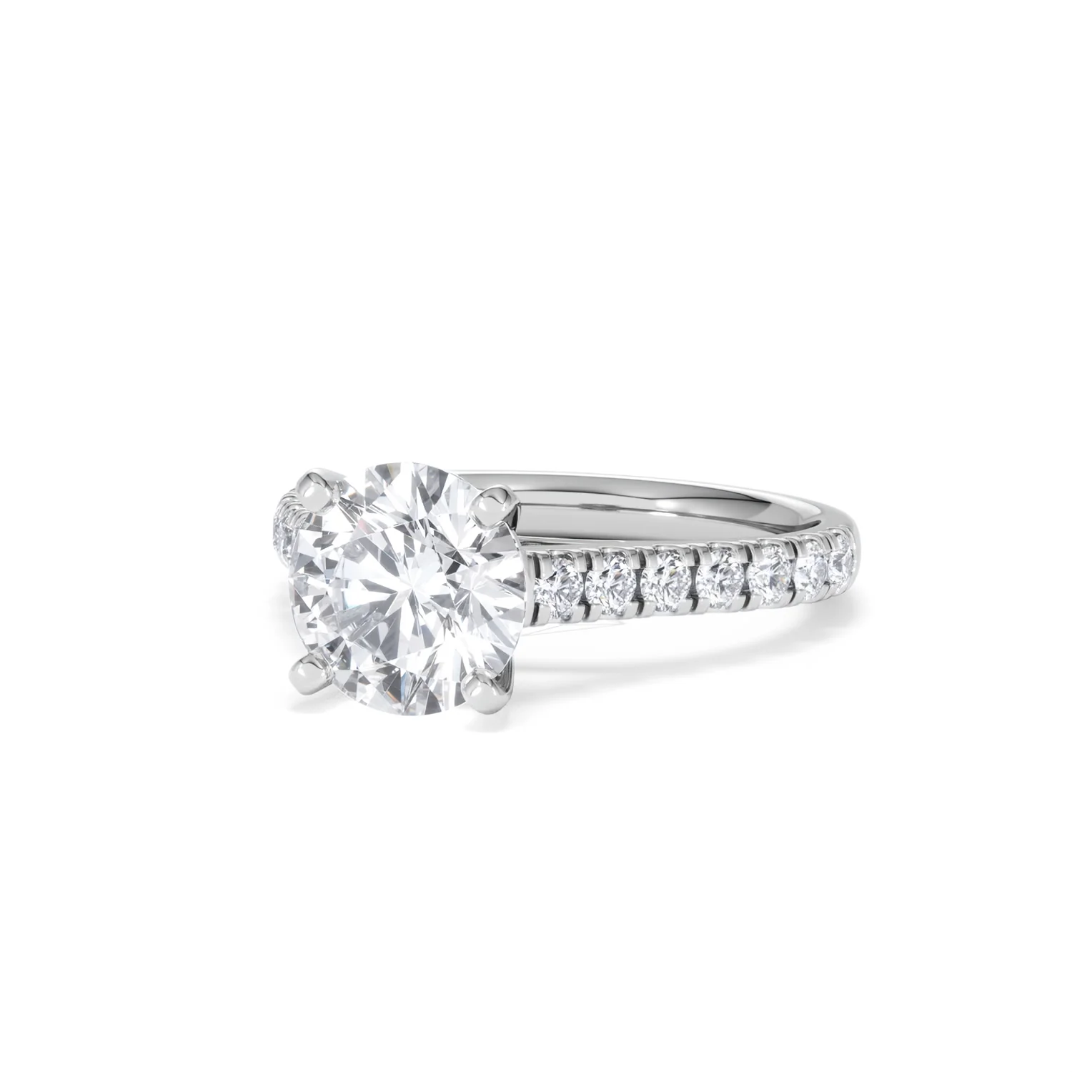 Natalia Lab Diamond Engagement Side Stone Ring 18KW Gold 2.50CT F/VS1 - Image 84