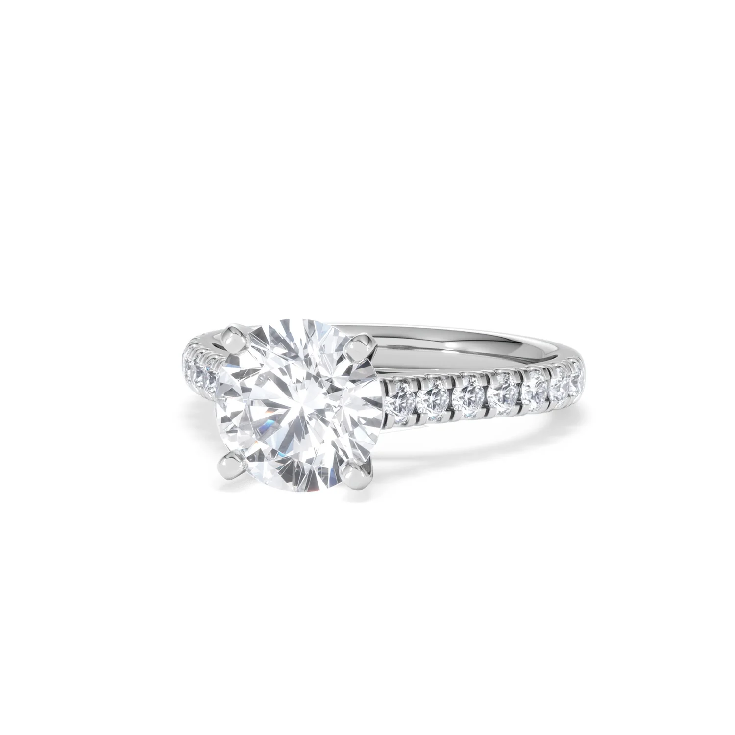 Natalia Lab Diamond Engagement Side Stone Ring 18KW Gold 2.50CT F/VS1 - Image 85