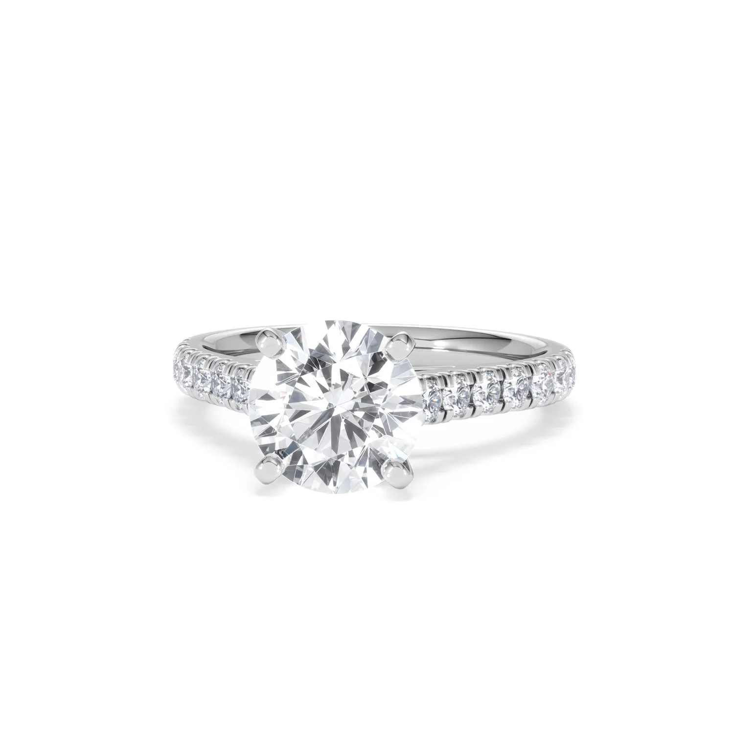 Natalia Lab Diamond Engagement Side Stone Ring 18KW Gold 2.50CT F/VS1 - Image 87