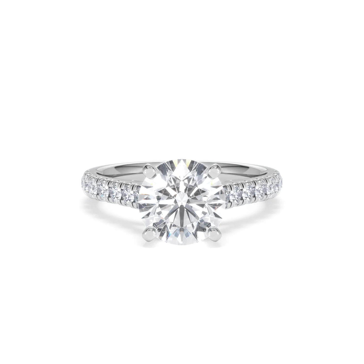 Natalia Lab Diamond Engagement Side Stone Ring 18KW Gold 2.50CT F/VS1 - Image 9