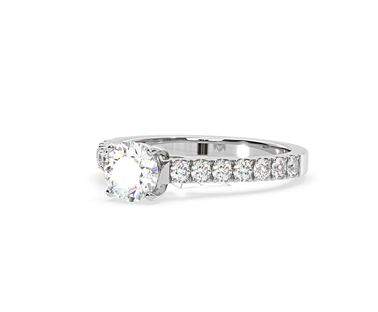 Natalia Lab Diamond Engagement Side Stone Ring 18KW Gold 2.50CT F/VS1 - Image 95
