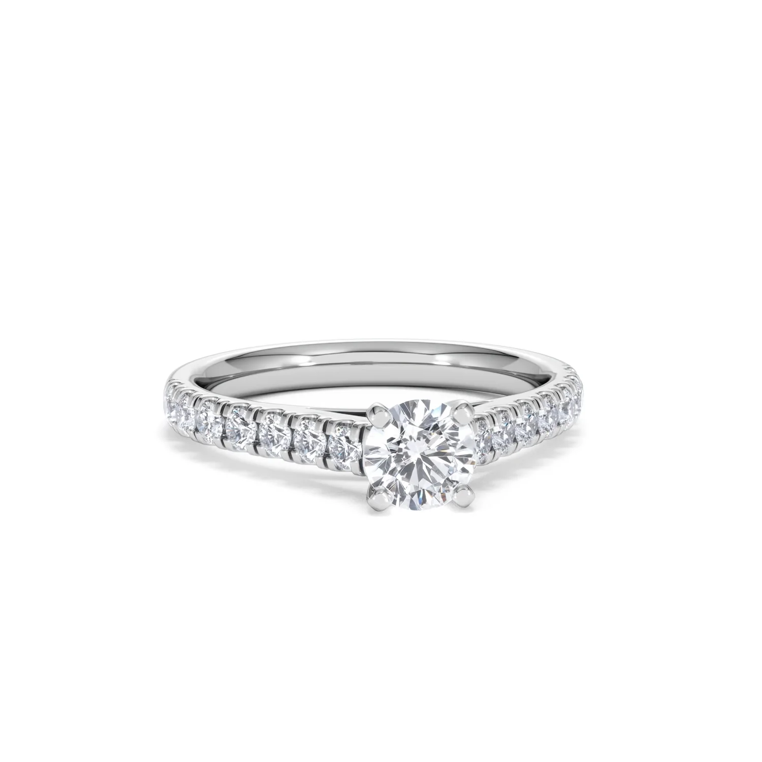Natalia Lab Diamond Engagement Side Stone Ring Platinum 0.91CT F/VS1 - Image 10