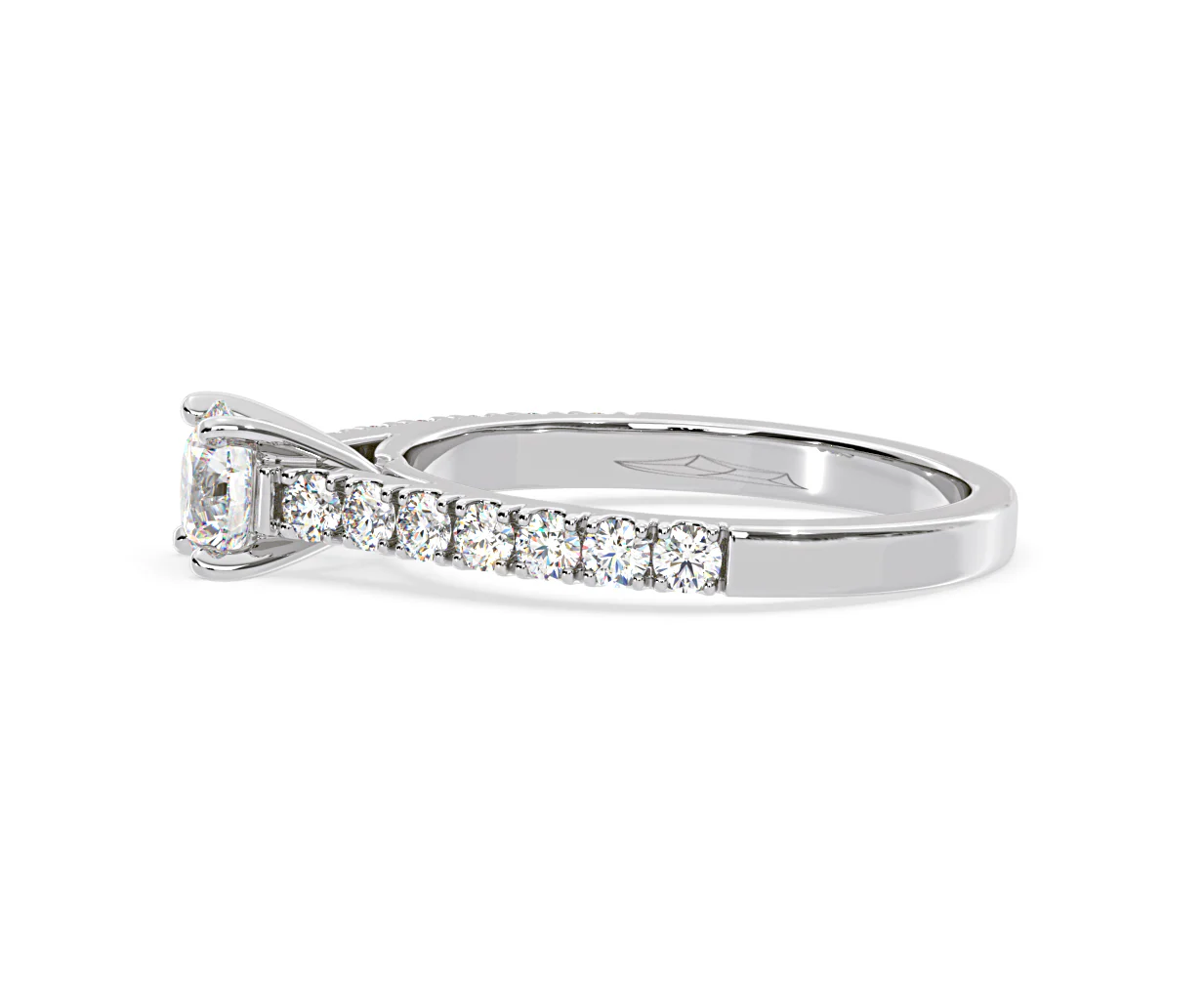 Natalia Lab Diamond Engagement Side Stone Ring Platinum 0.91CT F/VS1 - Image 106