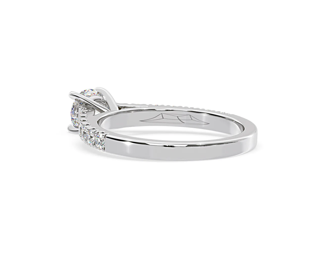 Natalia Lab Diamond Engagement Side Stone Ring Platinum 0.91CT F/VS1 - Image 118