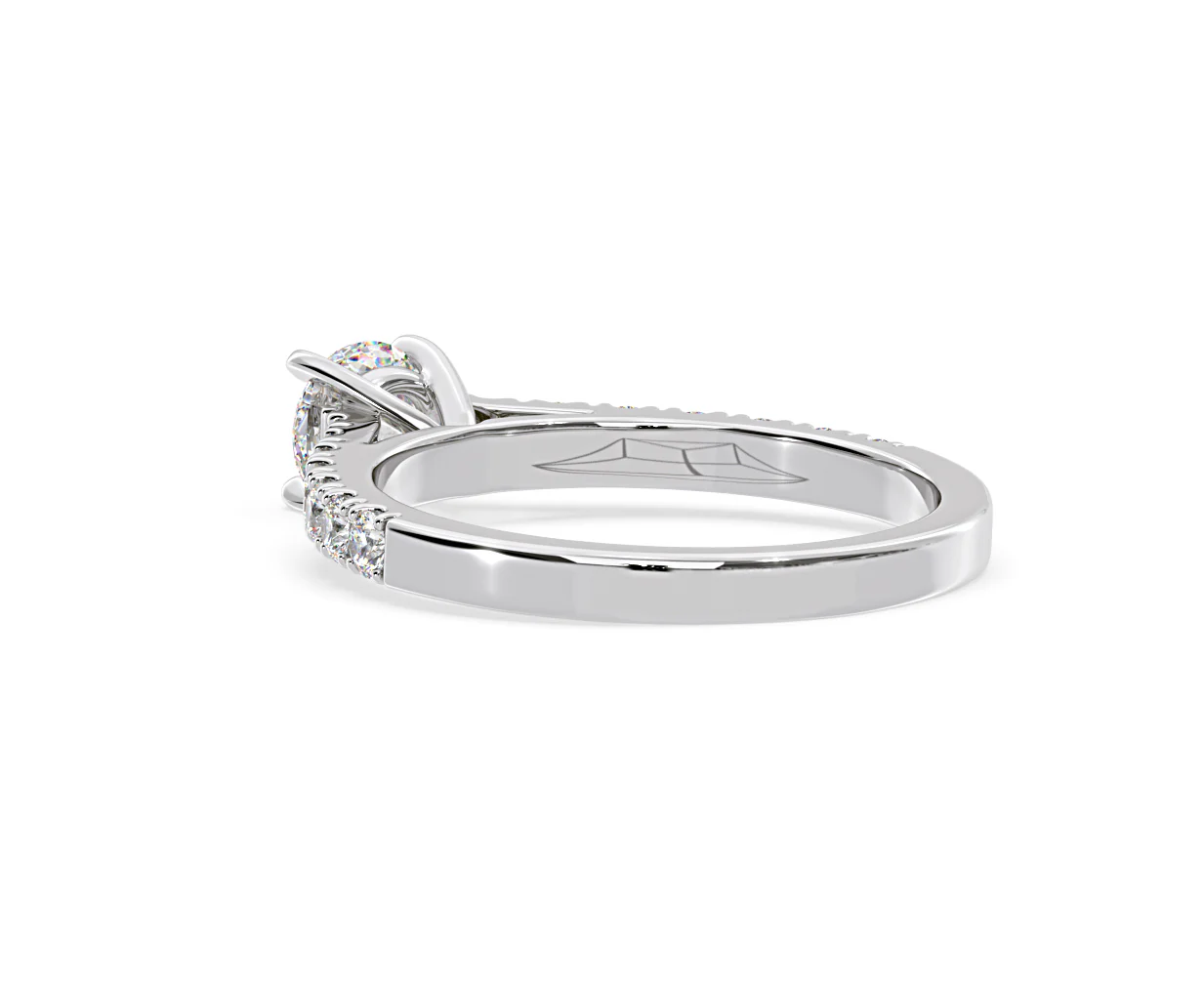 Natalia Lab Diamond Engagement Side Stone Ring Platinum 0.91CT F/VS1 - Image 119