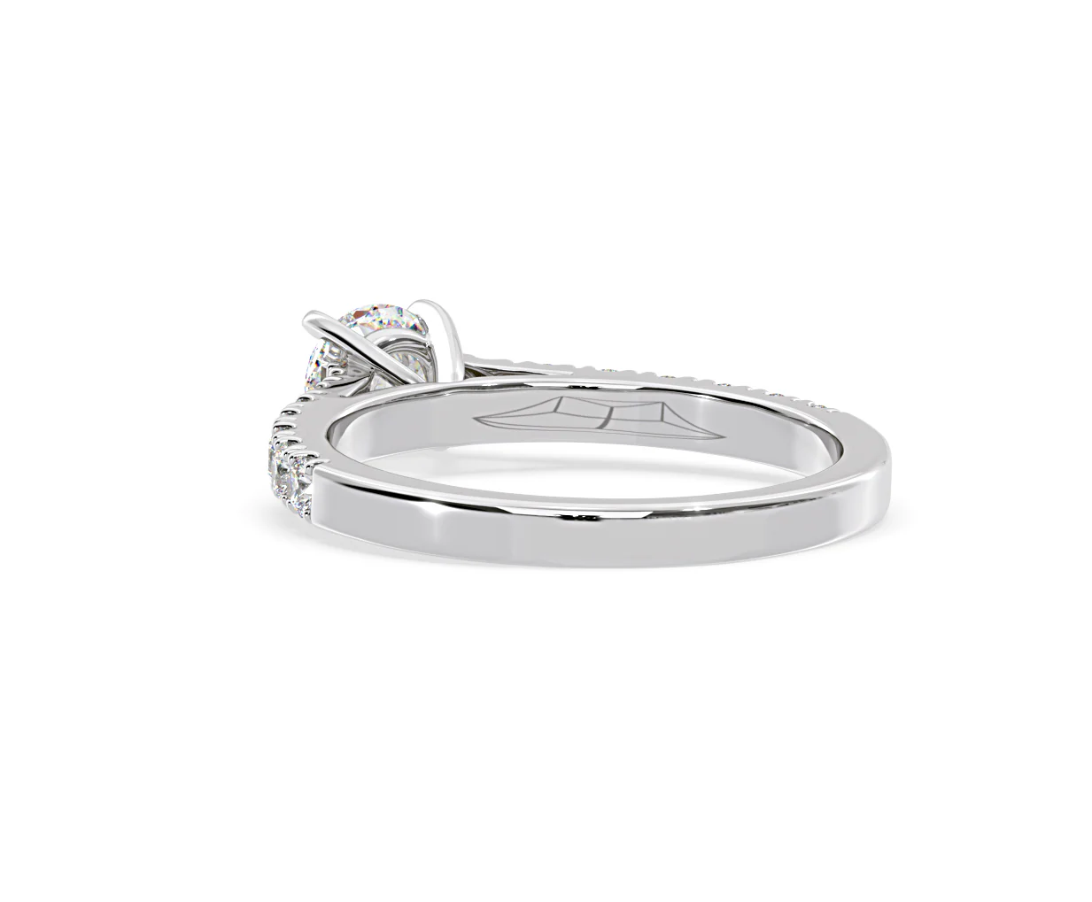 Natalia Lab Diamond Engagement Side Stone Ring Platinum 0.91CT F/VS1 - Image 121