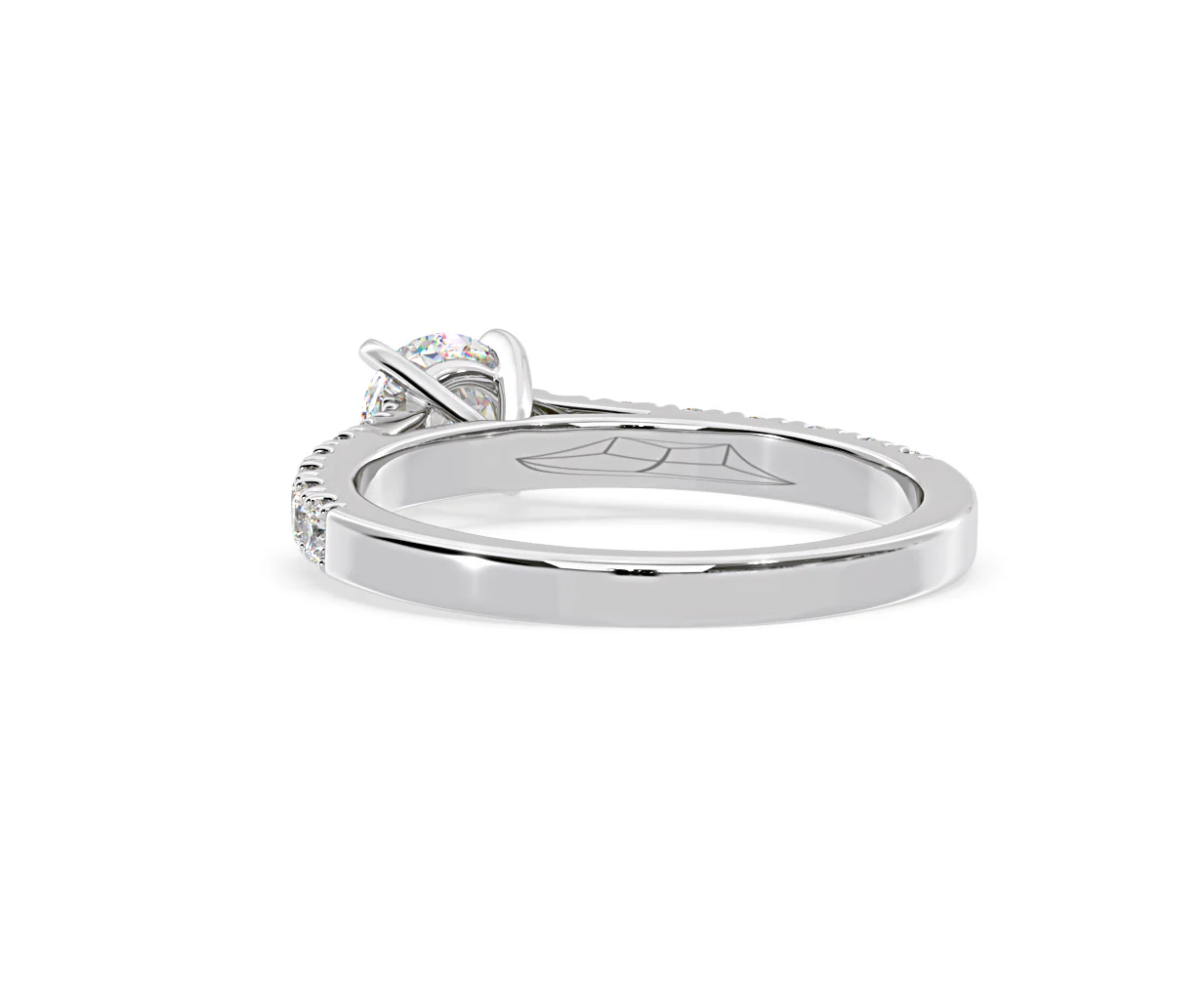 Natalia Lab Diamond Engagement Side Stone Ring Platinum 0.91CT F/VS1 - Image 122