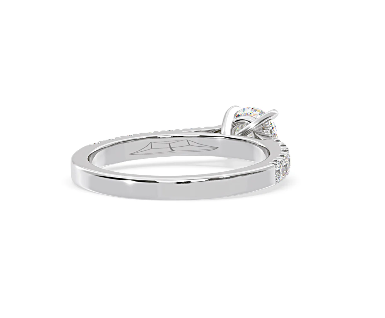Natalia Lab Diamond Engagement Side Stone Ring Platinum 0.91CT F/VS1 - Image 134