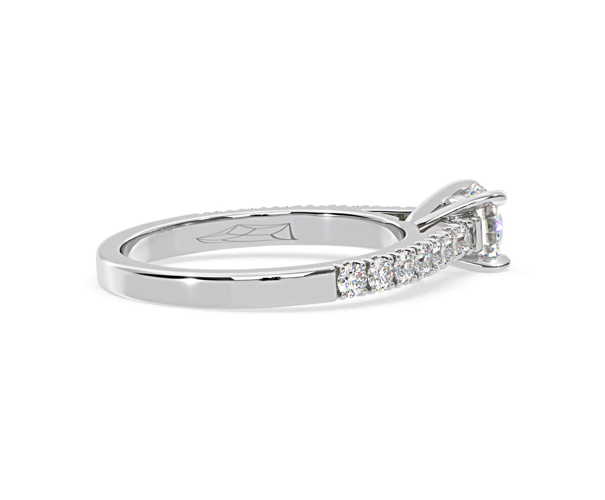 Natalia Lab Diamond Engagement Side Stone Ring Platinum 0.91CT F/VS1 - Image 142